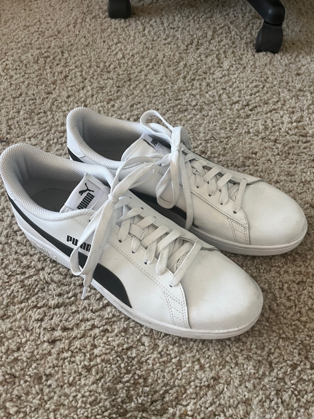 Puma White Sneakers with Black Formstripe